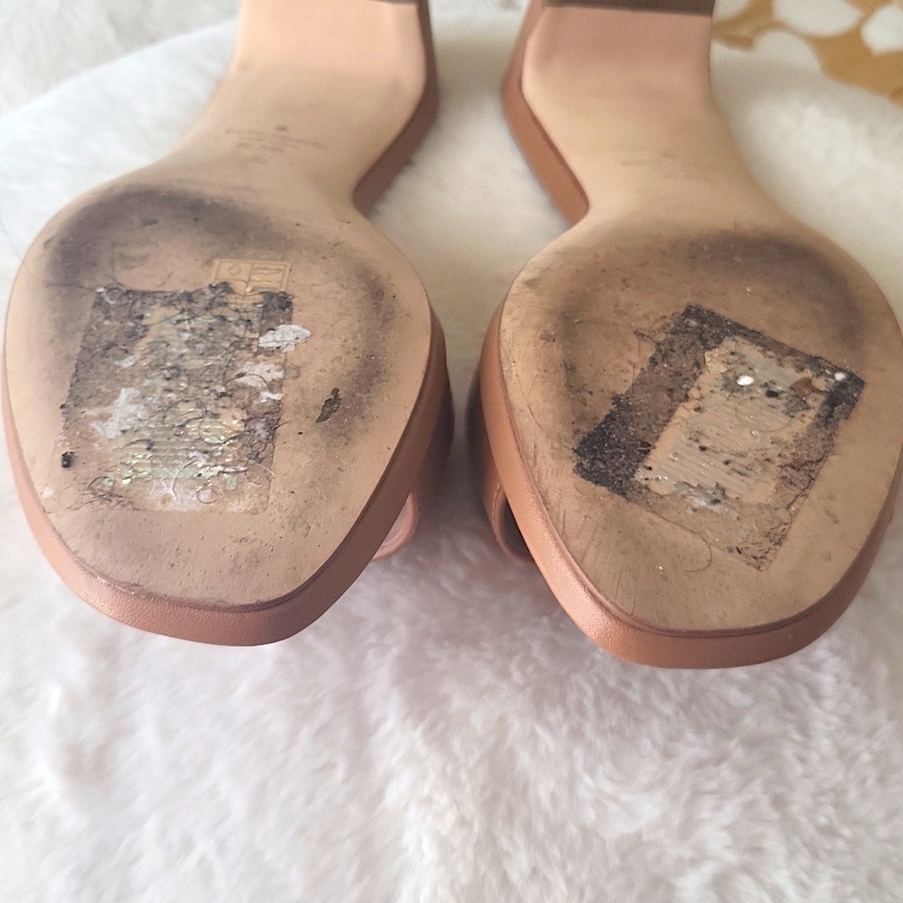 Kate Spade Brown Leather Buckle Mules - Picture 6 of 7